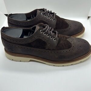 Men’s COLE HAAN Leather/suede dress shoes. Chocolate brown. Size 9M.